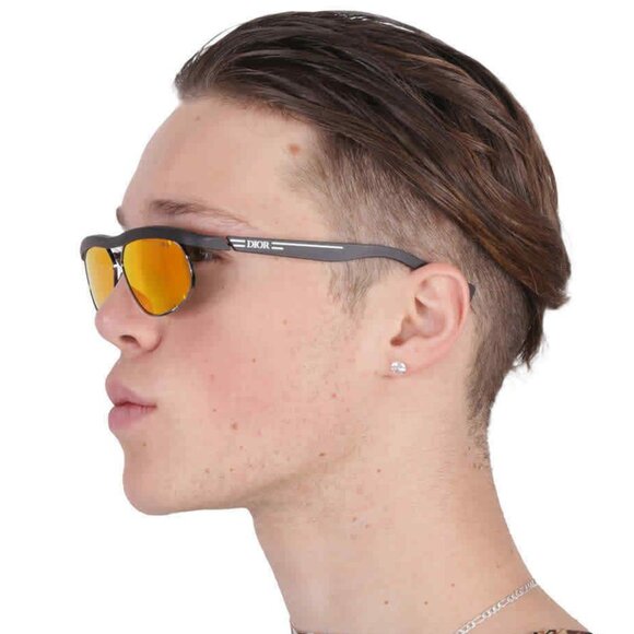 NEW DIOR SUNGLASSES, MEN BLACK ORANGE SPORT SUNGLASSES DIOR - Picture 1 of 5